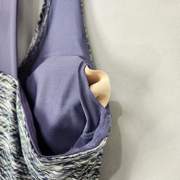 Womens MPG Athletic Sporty Dress Purple Black w/Pockets Knee Length M Racerback - Picture 11 of 11